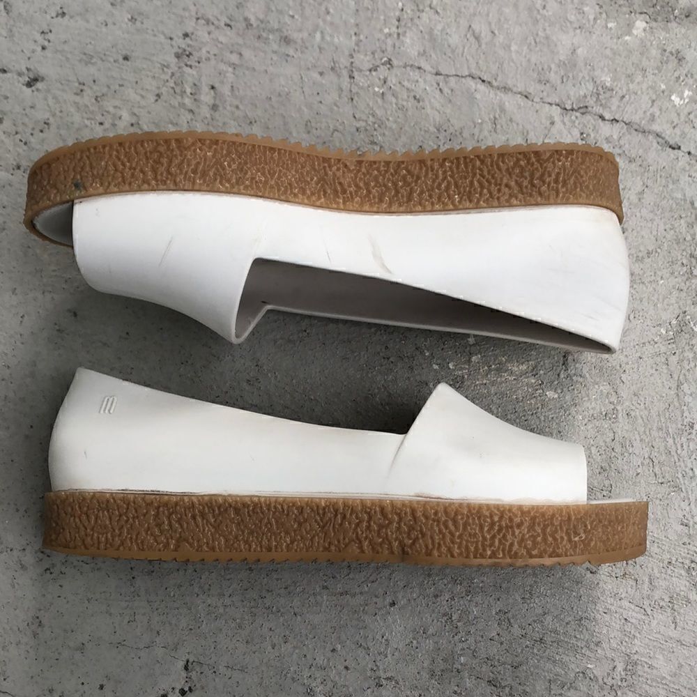 Melissa   peep toe slip ons